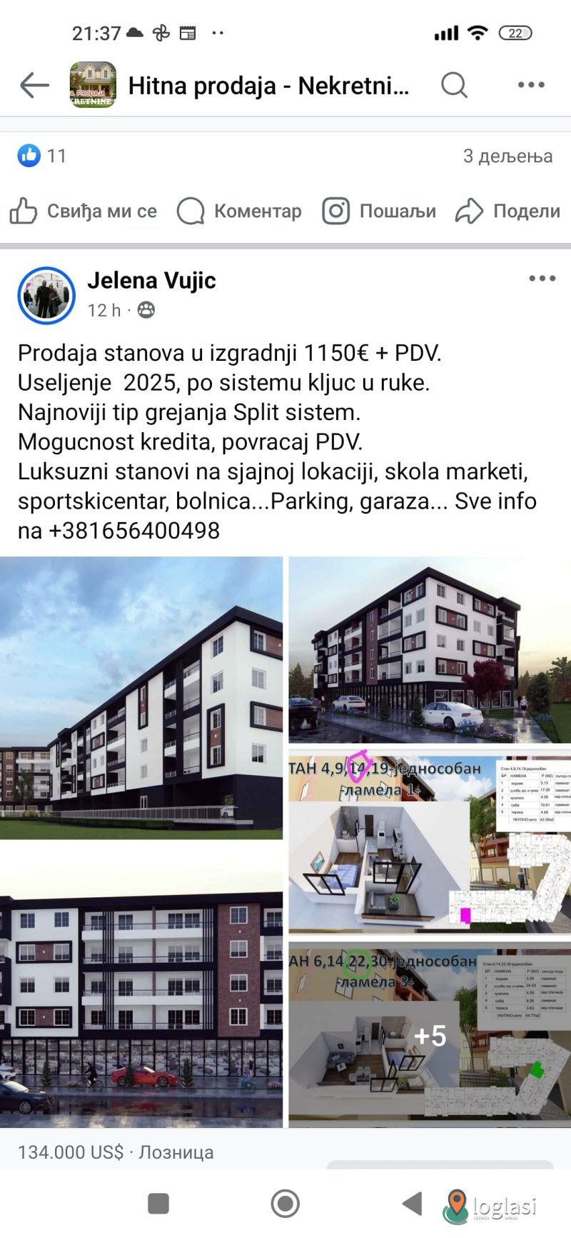 Prodaja Stanova u novogradnji