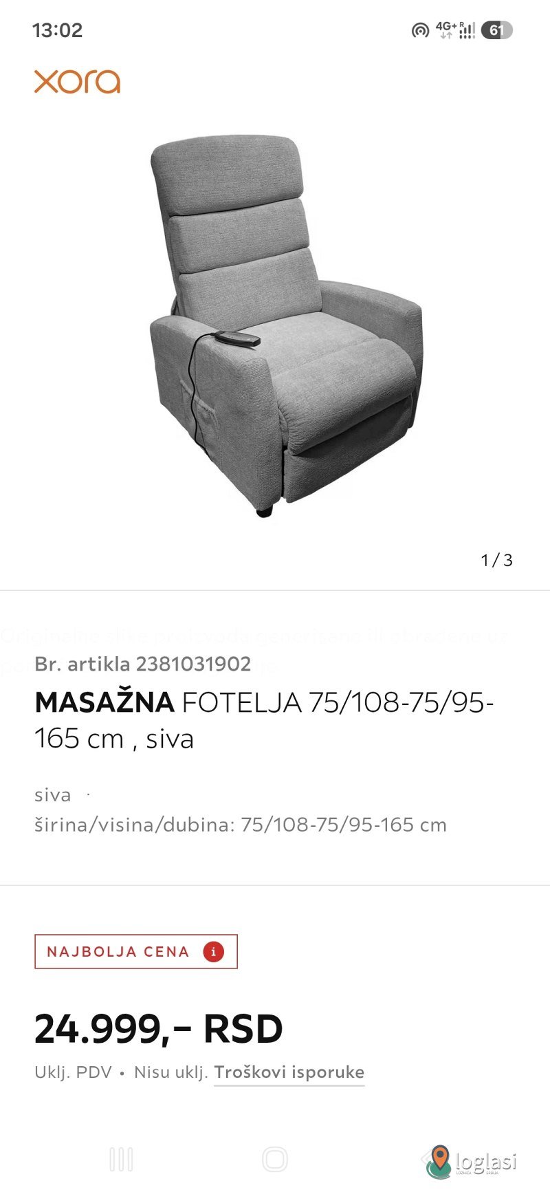 Masazna fotelja